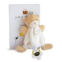 Doudou et Compagnie Медведь Пелидуду c держателем для пустышки медовый