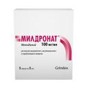 Милдронат 100 мг/мл раствор для инъекций 5 мл 5 шт