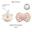 Bibs Infinity Пустышка анатомическая силиконовая с 0 месяцев  Ivory-Blush 2 шт