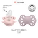 Bibs Infinity Пустышка анатомическая силиконовая с 6 месяцев Blossom-Dusky Lilac 2 шт