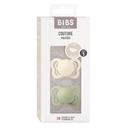 Bibs Couture Пустышка анатомическая силиконовая с 0 месяцев Ivory-Sage 2 шт