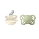 Bibs Couture Пустышка анатомическая силиконовая с 0 месяцев Ivory-Sage 2 шт