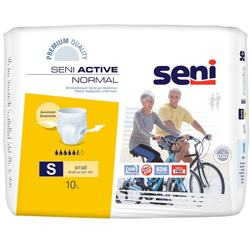 Seni Active Normal Подгузники-трусики для взрослых размер S 10 шт