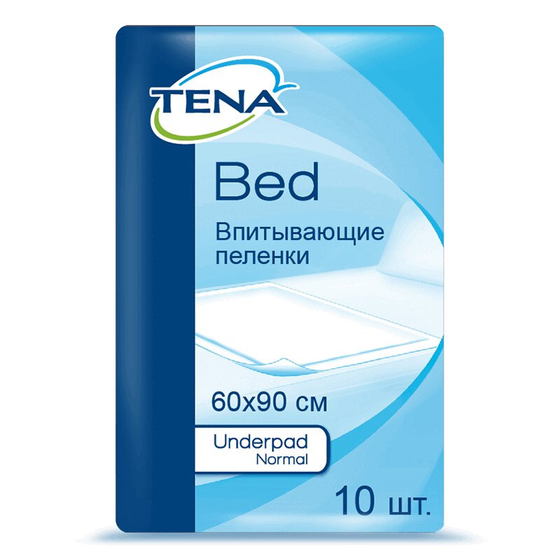 Tena Bed Underpad Normal Пеленки впитывающие одноразовые 60 см х 90 см 10 шт