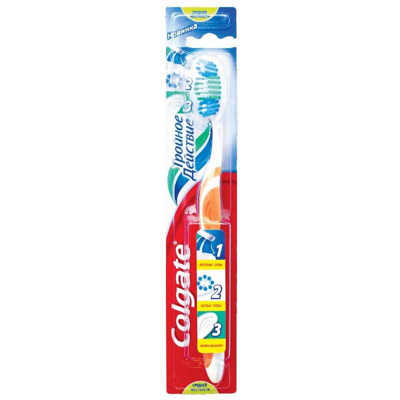 Зубная щетка Colgate Тройное Действие средняя