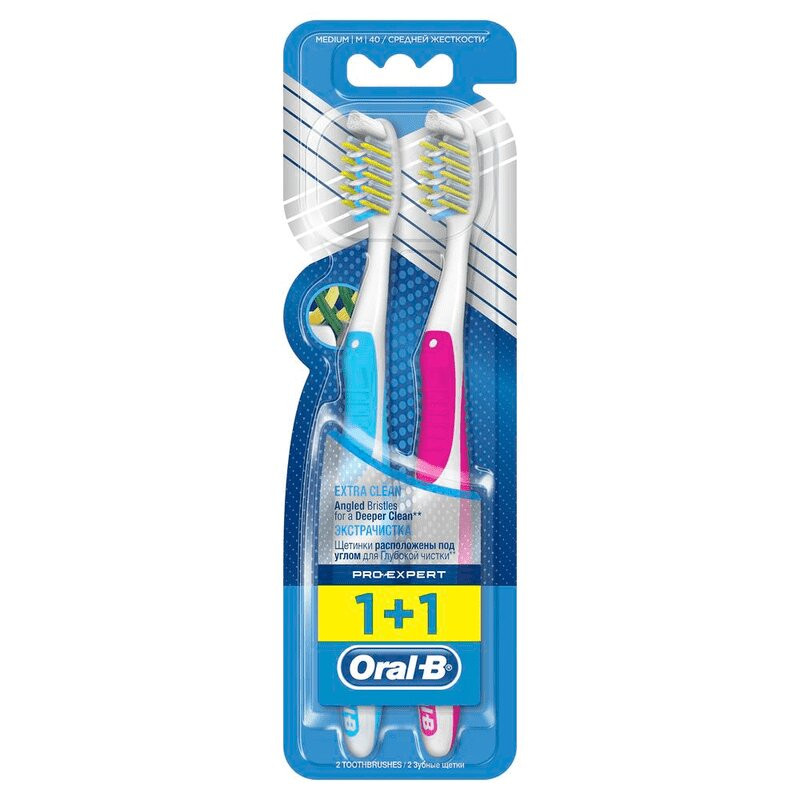 Oral-B 40 Про-Эксперт ЭкстраЧистка Щетка зубная 1+1 шт средняя