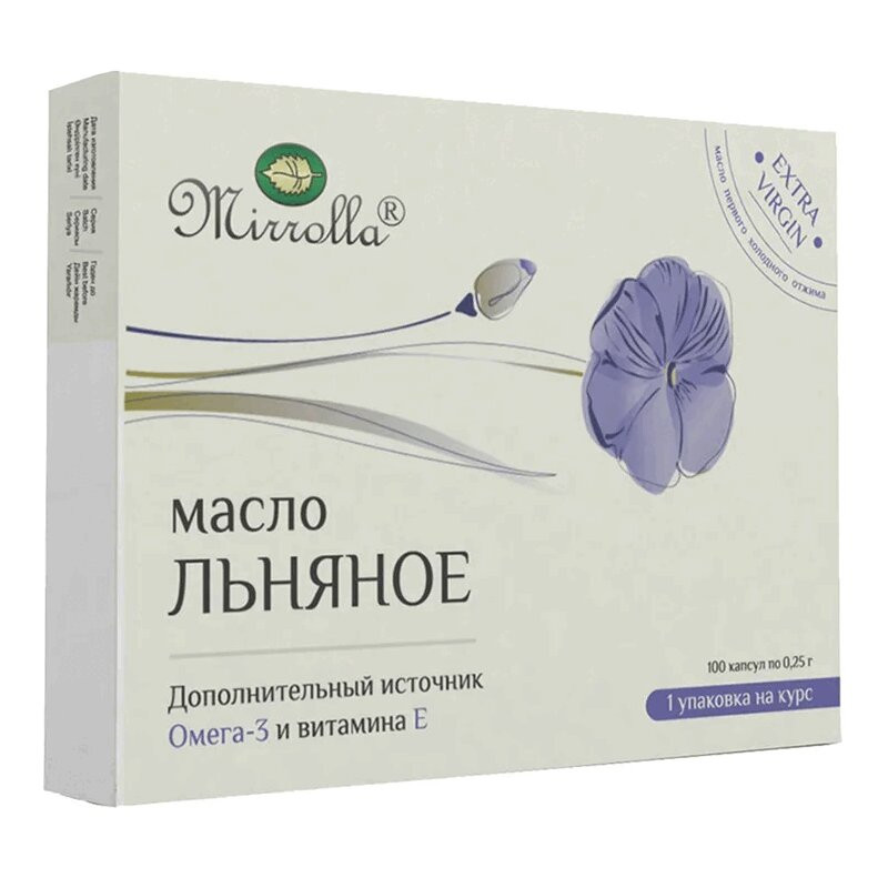 Mirrolla Масло льняное капсулы 100 шт