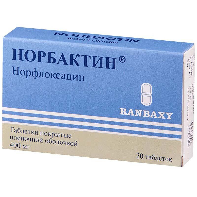 Норбактин 400 мг таблетки 20 шт