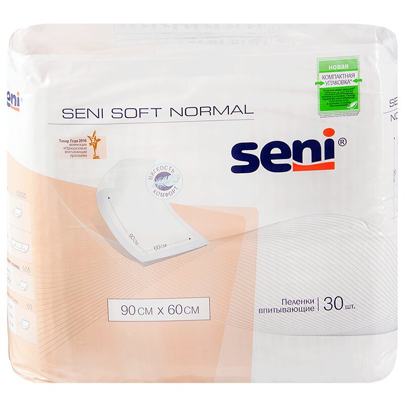 Seni Soft Normal Пеленки впитывающие одноразовые 60 см x 90 см 30 шт