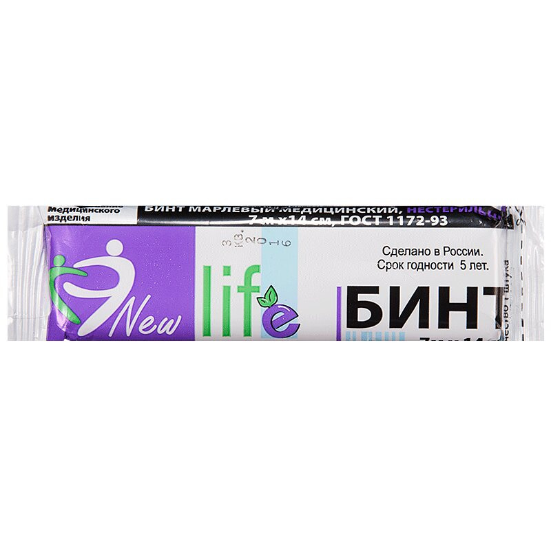 New Life Бинт марлевый медицинский нестерильный 7 м х 14 см