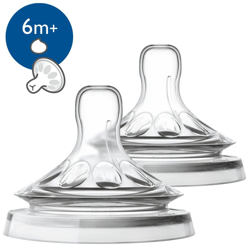 Philips Avent Natural Соска силиконовая для густой пищи с 6 месяцев 2 шт