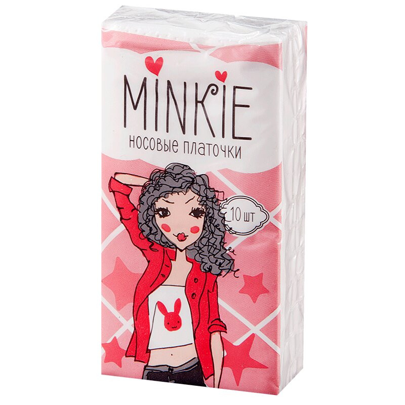 Minkie Платки бумажные носовые 10 шт