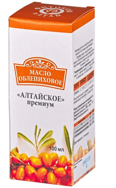 Облепиховое масло Алтайское Премиум 100 мл