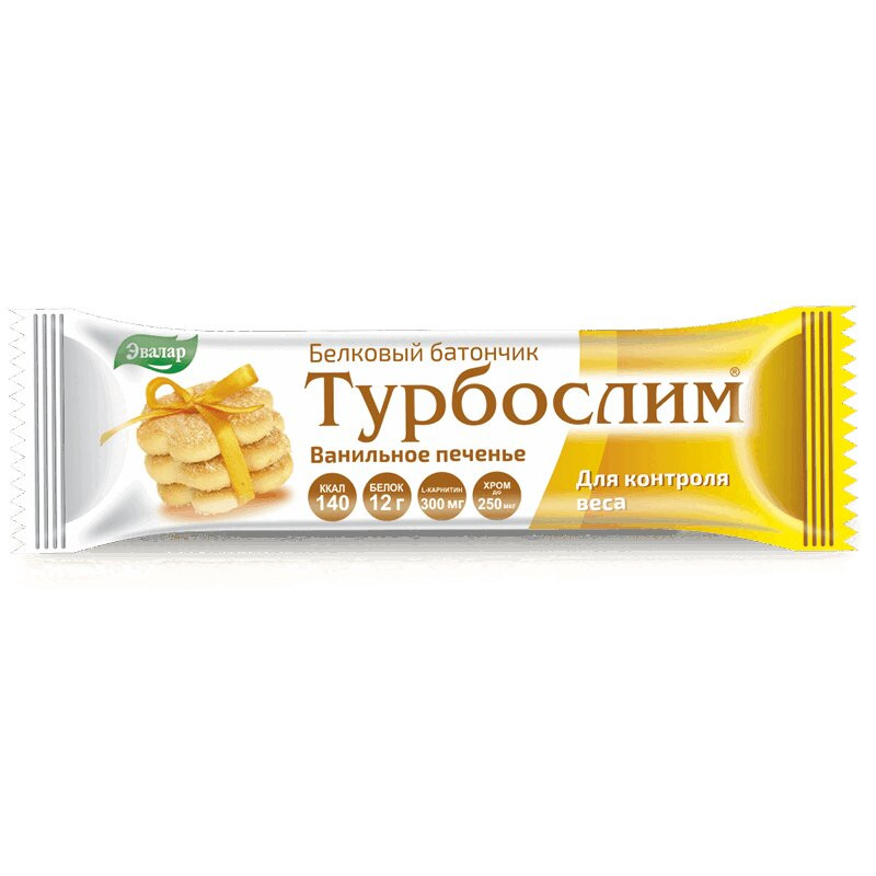 Турбослим батончик белковый для похудения Ванильное печенье 50 г