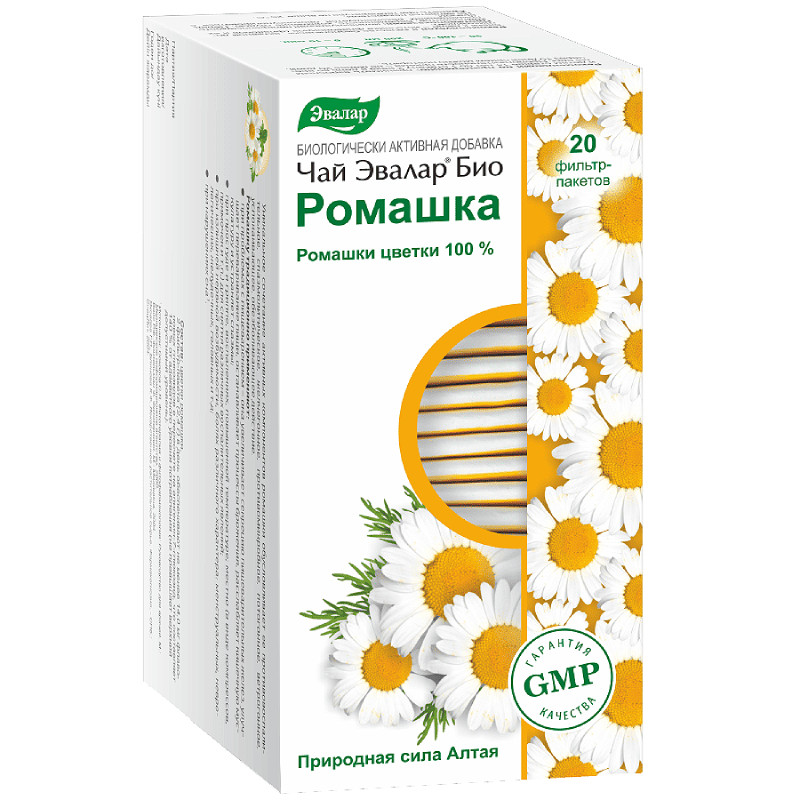 Эвалар Био Чай Ромашка фильтр-пакеты 1,2 г 20 шт