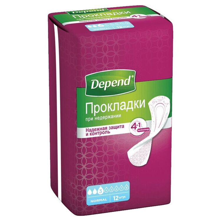 Depend Normal Прокладки урологические 12 шт