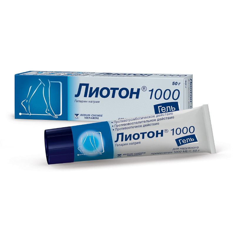 Лиотон 1000 МЕ/г гель для наружного применения 50 г