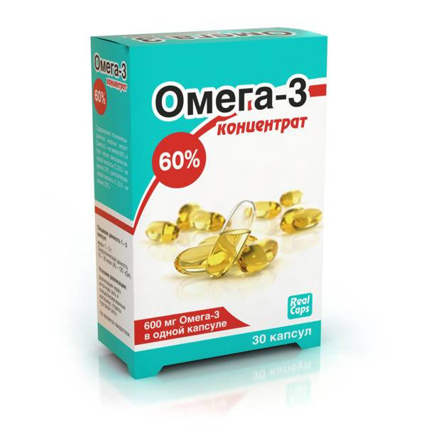 RealCaps Омега-3 концентрат 60% капсулы 30 шт