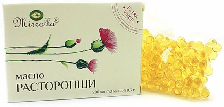 Mirrolla Расторопши масло капсулы 200 шт