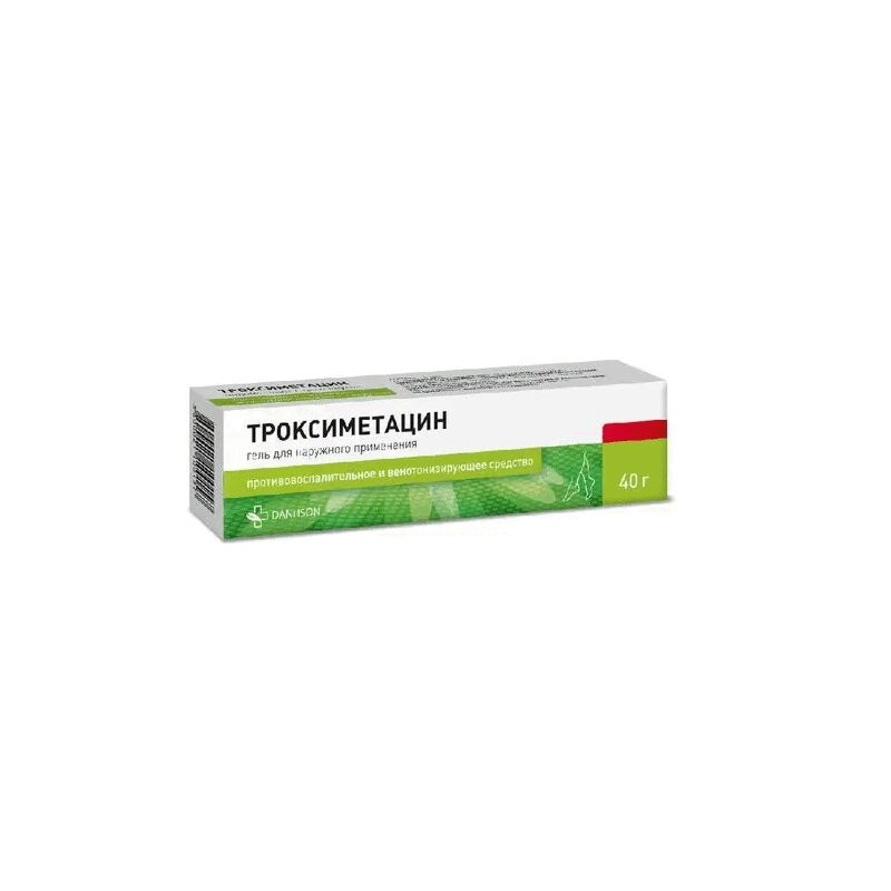 Троксиметацин 30 мг/г+20 мг/г гель для наружного применения 40 мл