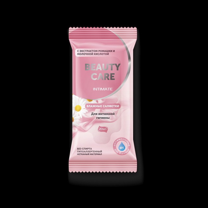 Beauty Care Салфетки влажные для интимной гигиены Ромашка 20 шт