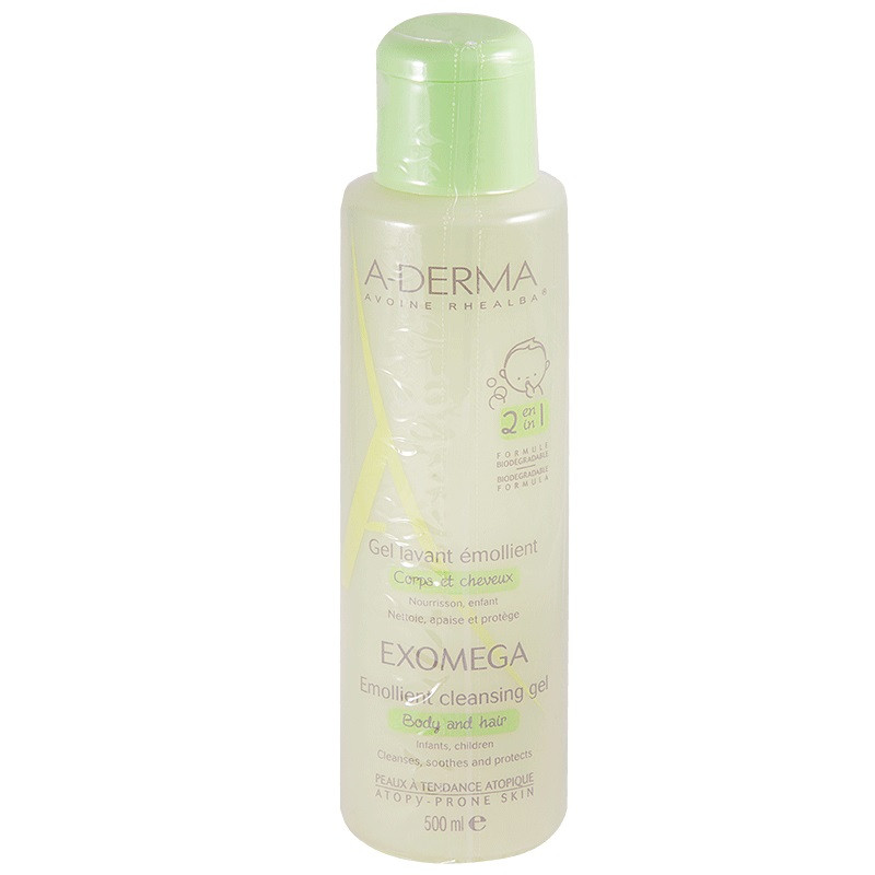 A-Derma Exomega Гель смягчающий очищающий для сухой кожи 2в1 500 мл