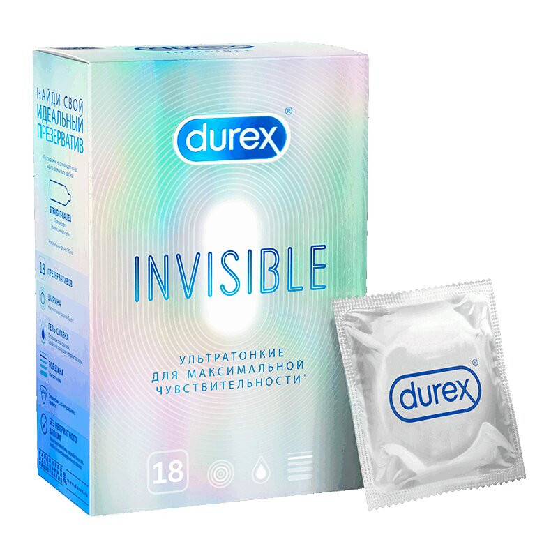 Durex Invisible Презервативы ультратонкие 18 шт