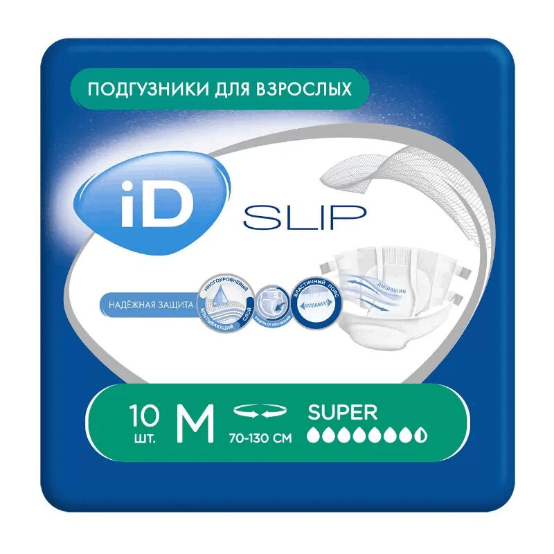 iD Slip Super Подгузники для взрослых размер M 30 шт