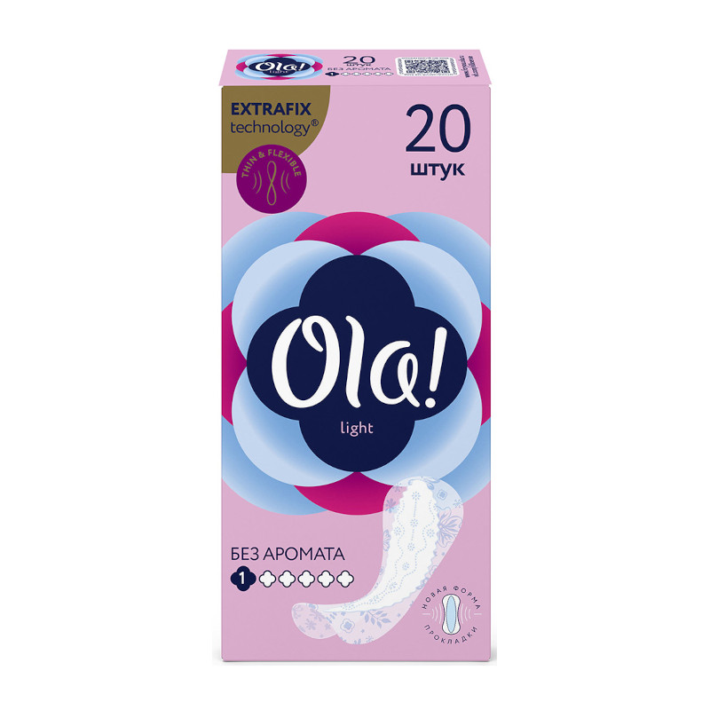 Ola! Light Прокладки ежедневные тонкие стринг-мультиформ 20 шт