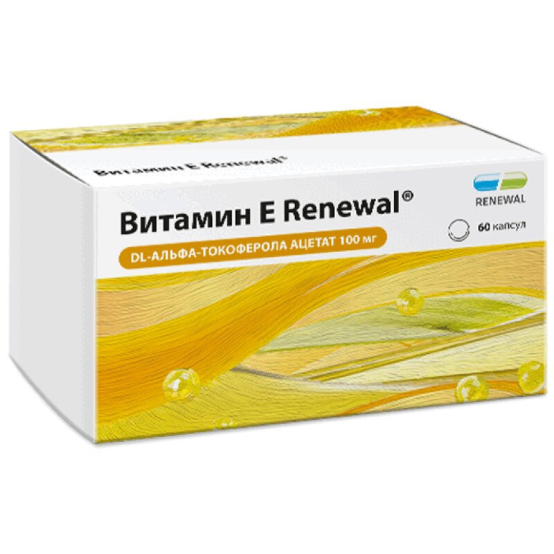 Витамин Е Renewal 100 мг капсулы 60 шт