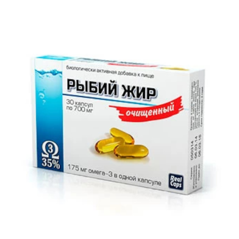 RealCaps Рыбий жир очищенный 700 мг капсулы 30 шт