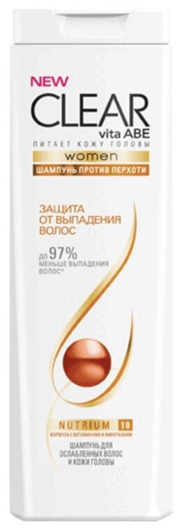 CLEAR Вита ABE Защита от выпадения волос Шампунь против перхоти для женщин 400 мл