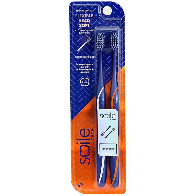 Smile Care Flex Зубная щетка Спираль Мягкая щетина 2 шт