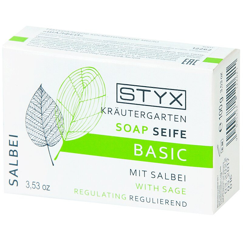 STYX Мыло косметическое натуральное Шалфей 100 г