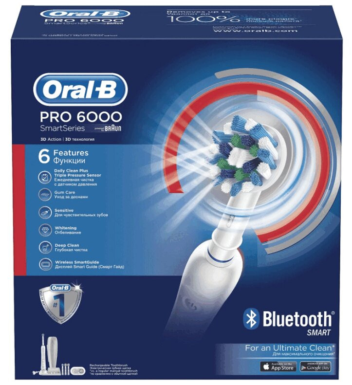 Oral-B PRO 6000 SmartSeries Зубная щетка электрическая 