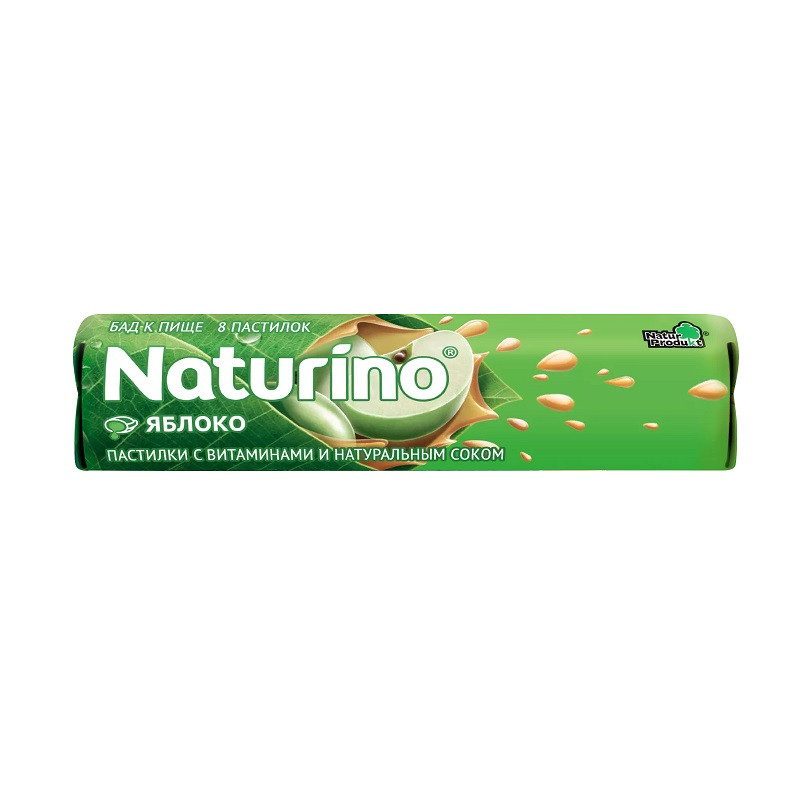 Naturino пастилки с витаминами и натуральным соком Яблоко 8 шт
