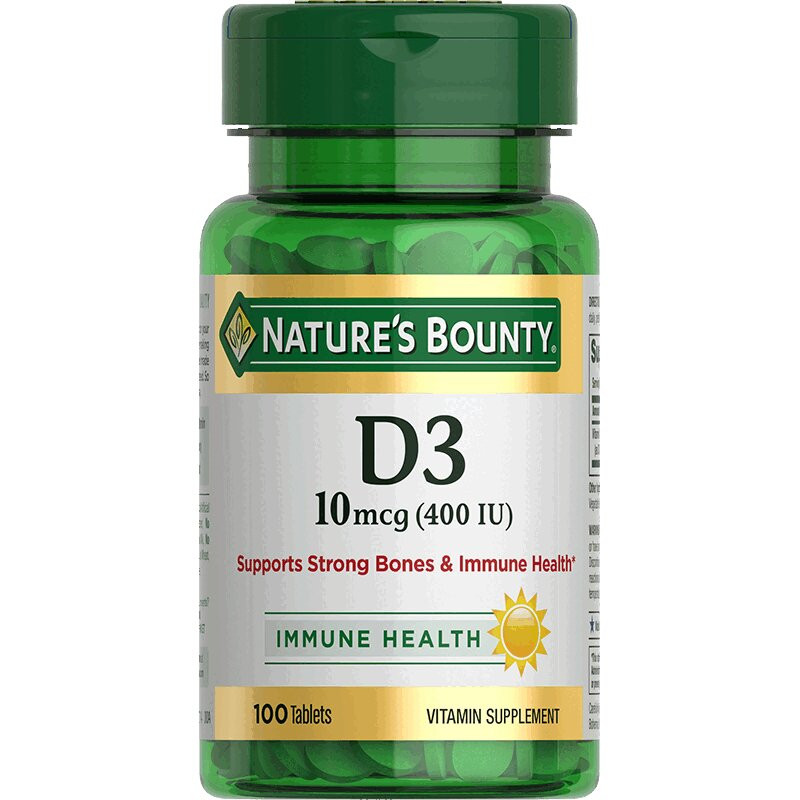 Nature's Bounty Витамин D3 400 МЕ таблетки 100 шт