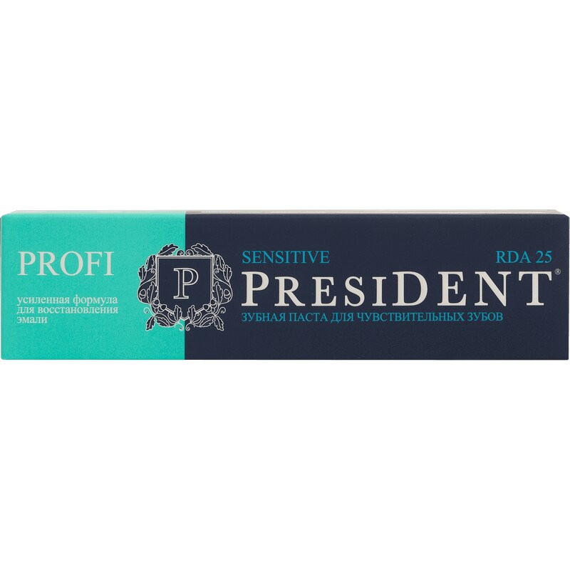PresiDENT Profi Sensitive Зубная паста для чувствительных зубов 25 RDA 50 мл