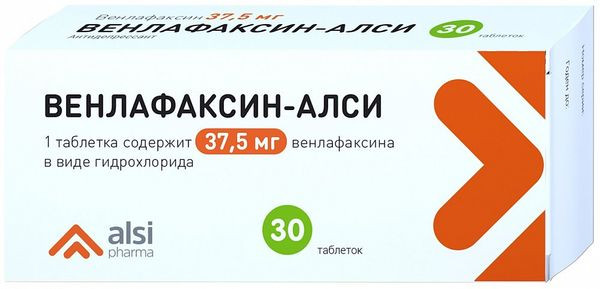Венлафаксин-АЛСИ 37,5 мг таблетки 30 шт