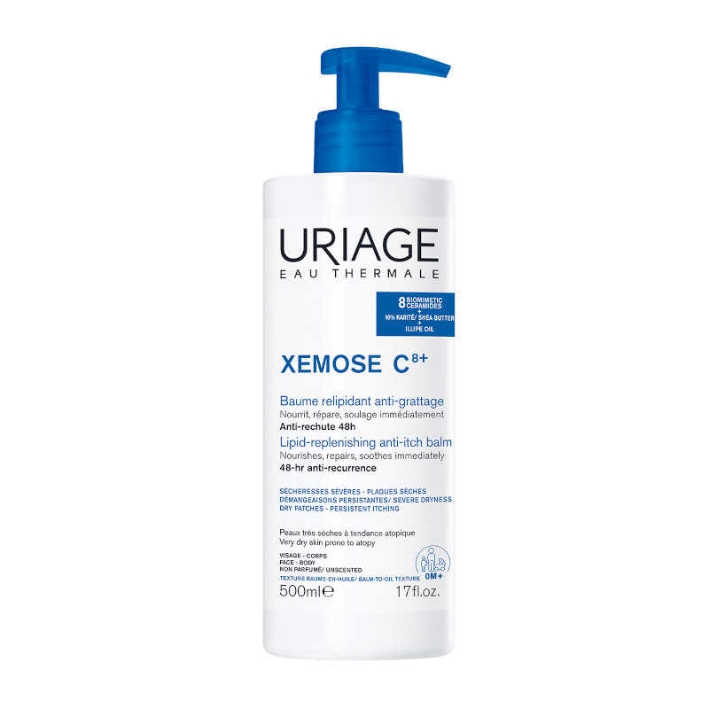 Uriage Xémose С8+ Бальзам липидовосстанавливающий успокаивающий с церамидами 500 мл
