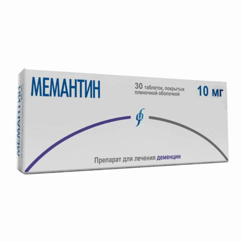 Мемантин 10 мг таблетки 30 шт