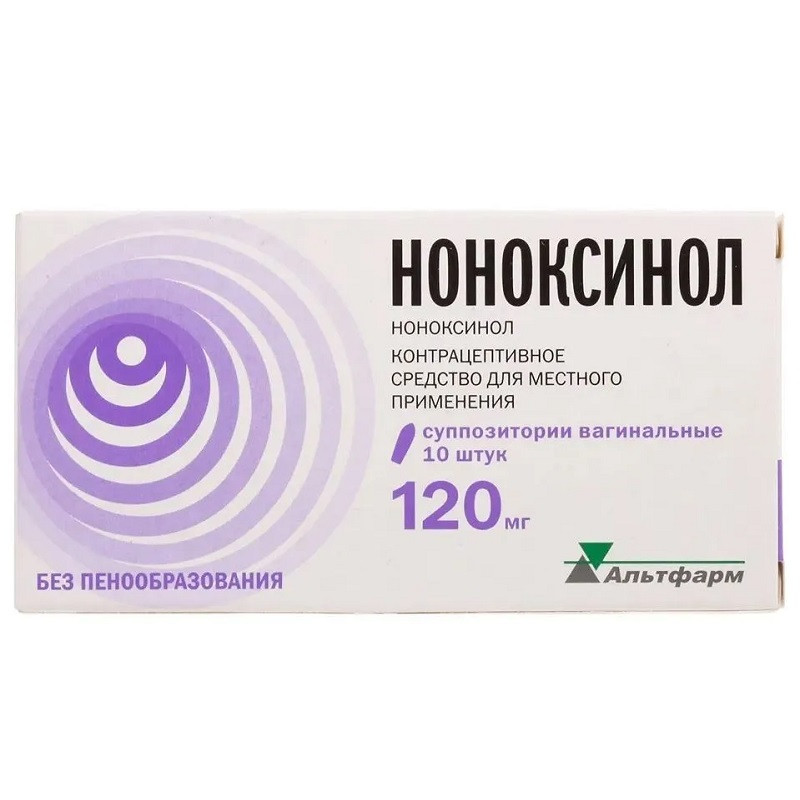 Ноноксинол 120 мг суппозитории вагинальные 10 шт