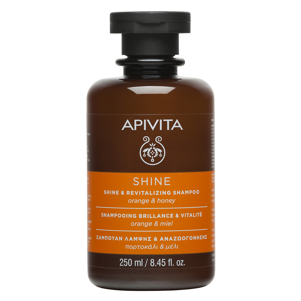 Apivita Shine Шампунь для блеска волос Апельсин-Мед 250 мл
