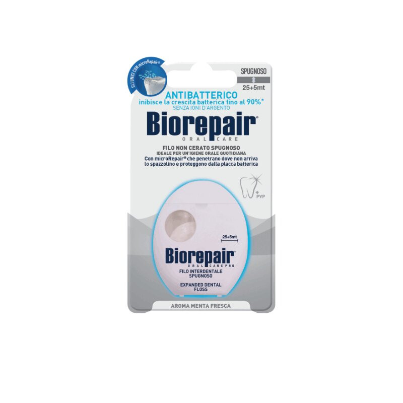 Biorepair Зубная нить губчатая без воска 30 м