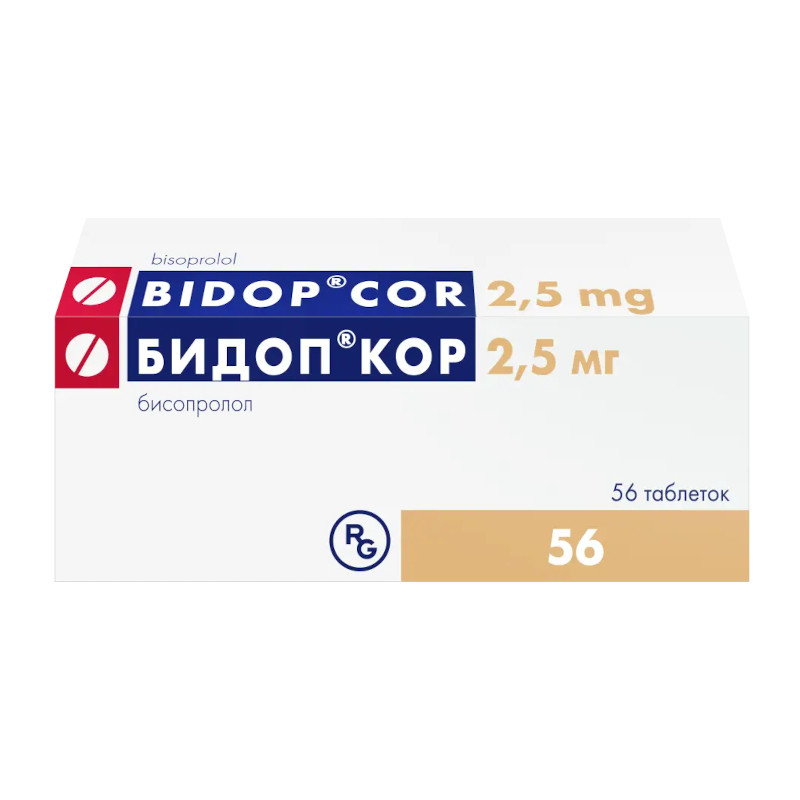 Бидоп Кор 2,5 мг таблетки 56 шт
