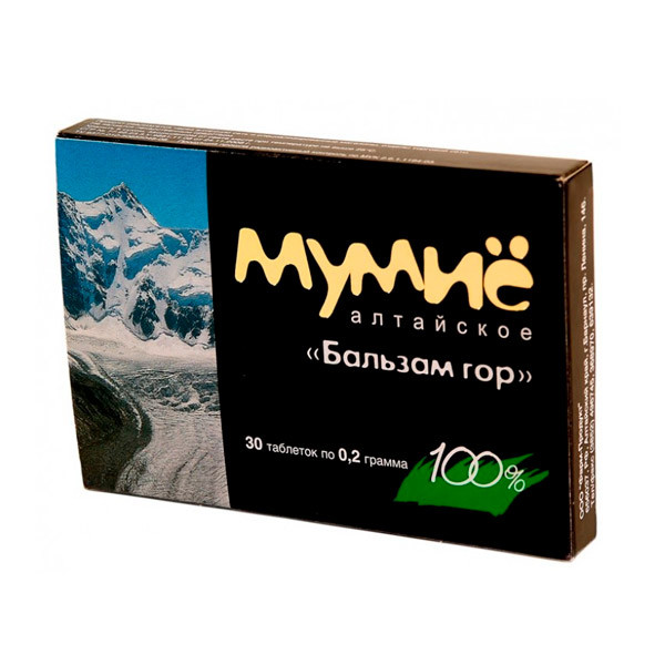 Мумие Бальзам гор таб.200 мг 30 шт