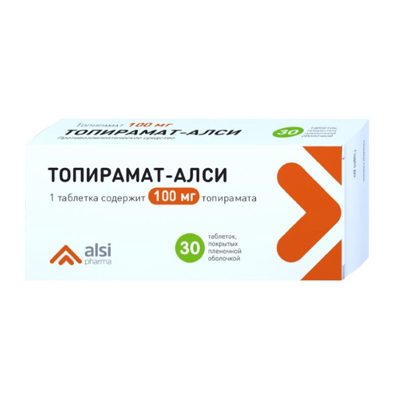 Топирамат-АЛСИ 100 мг таблетки 30 шт