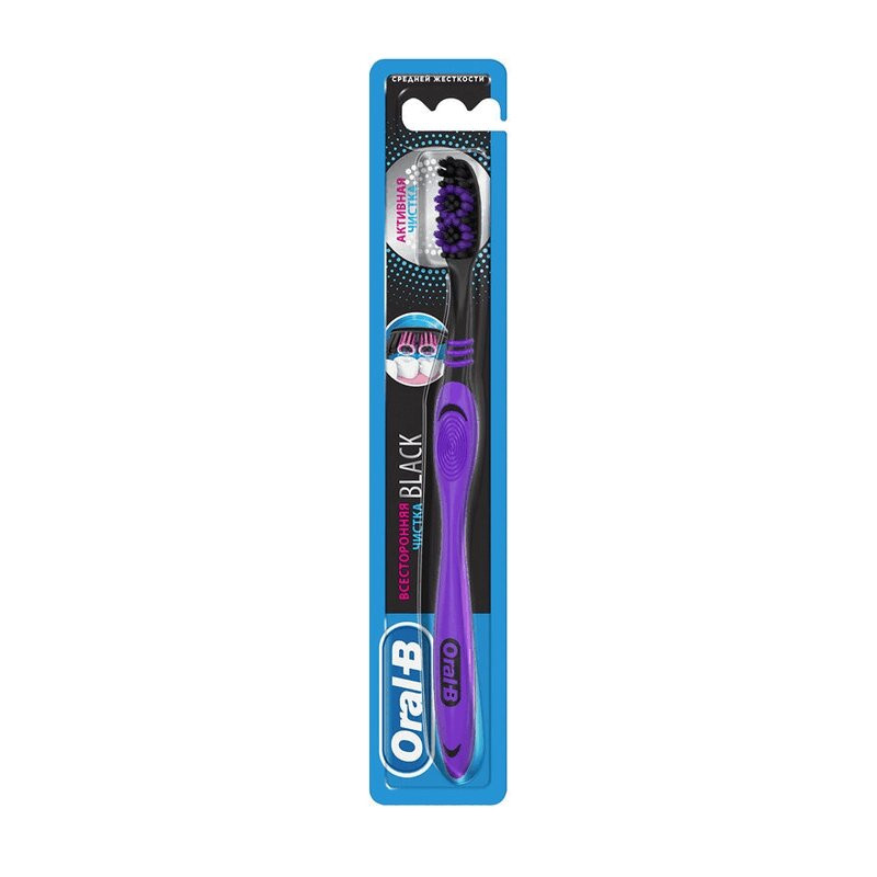Oral-B Black Всесторонняя чистка Зубная щетка Средняя жесткость