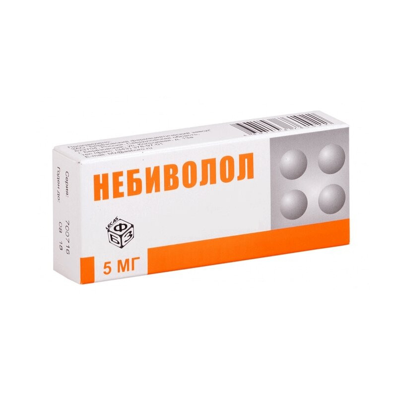 Небиволол 5 мг таблетки 30 шт