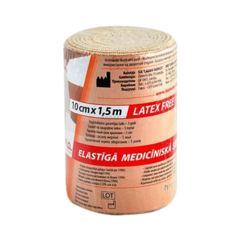 Lauma Бинт эластичный компрессионный высокой растяжимости 1,5 м х 10 см
